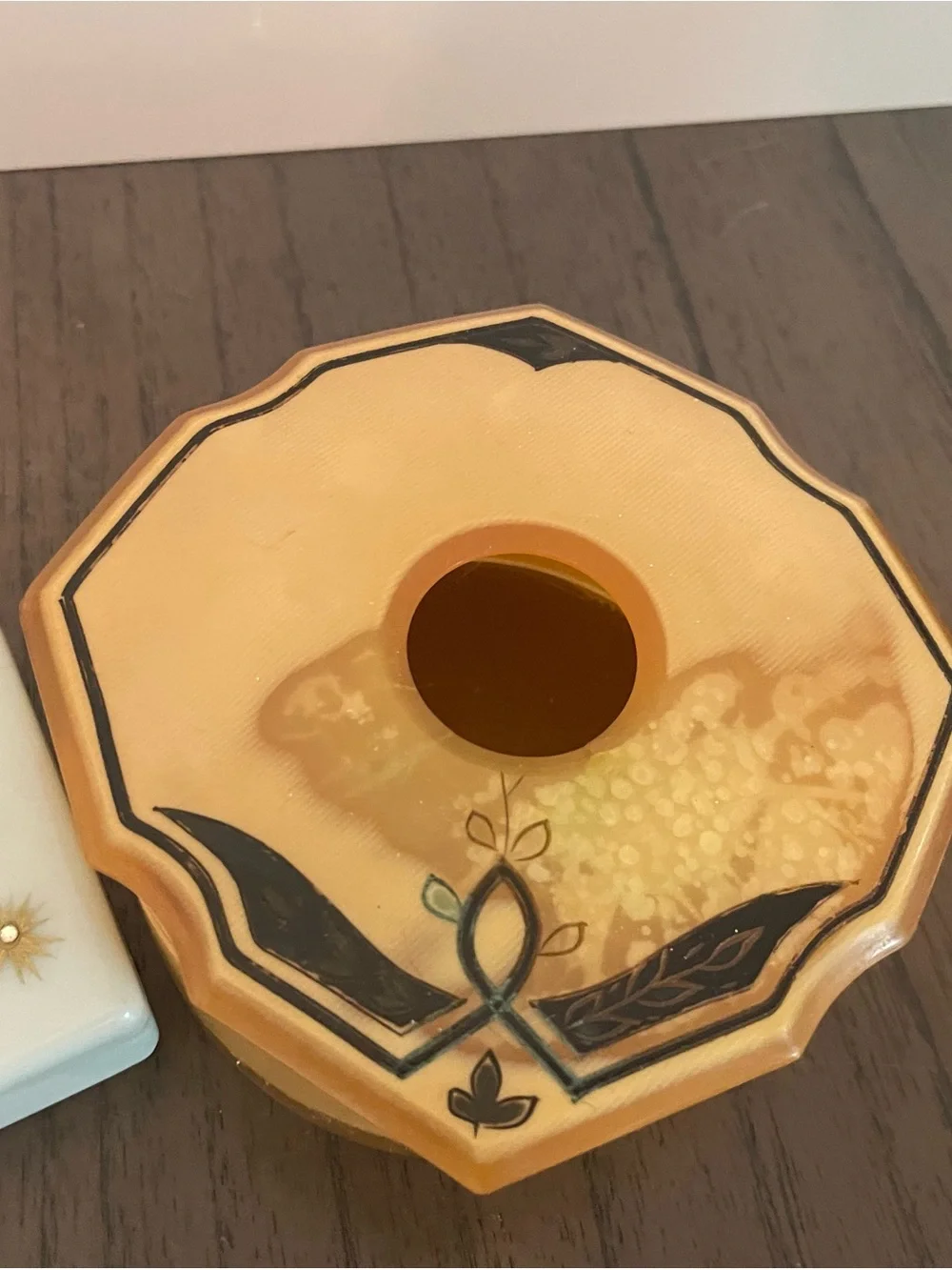 MCM Yellow and Black Ceramic Bath Accessory Set
